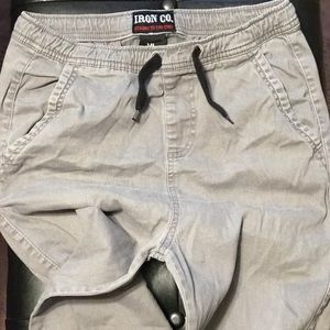 Boys Jean Khaki Joggers Gray Size XL